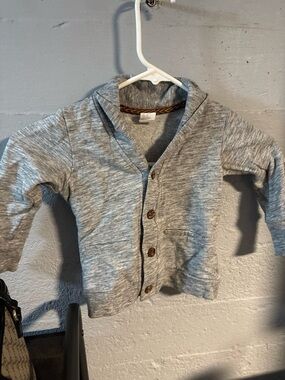 H&M Gray Hooded Button Cardigan for Kids